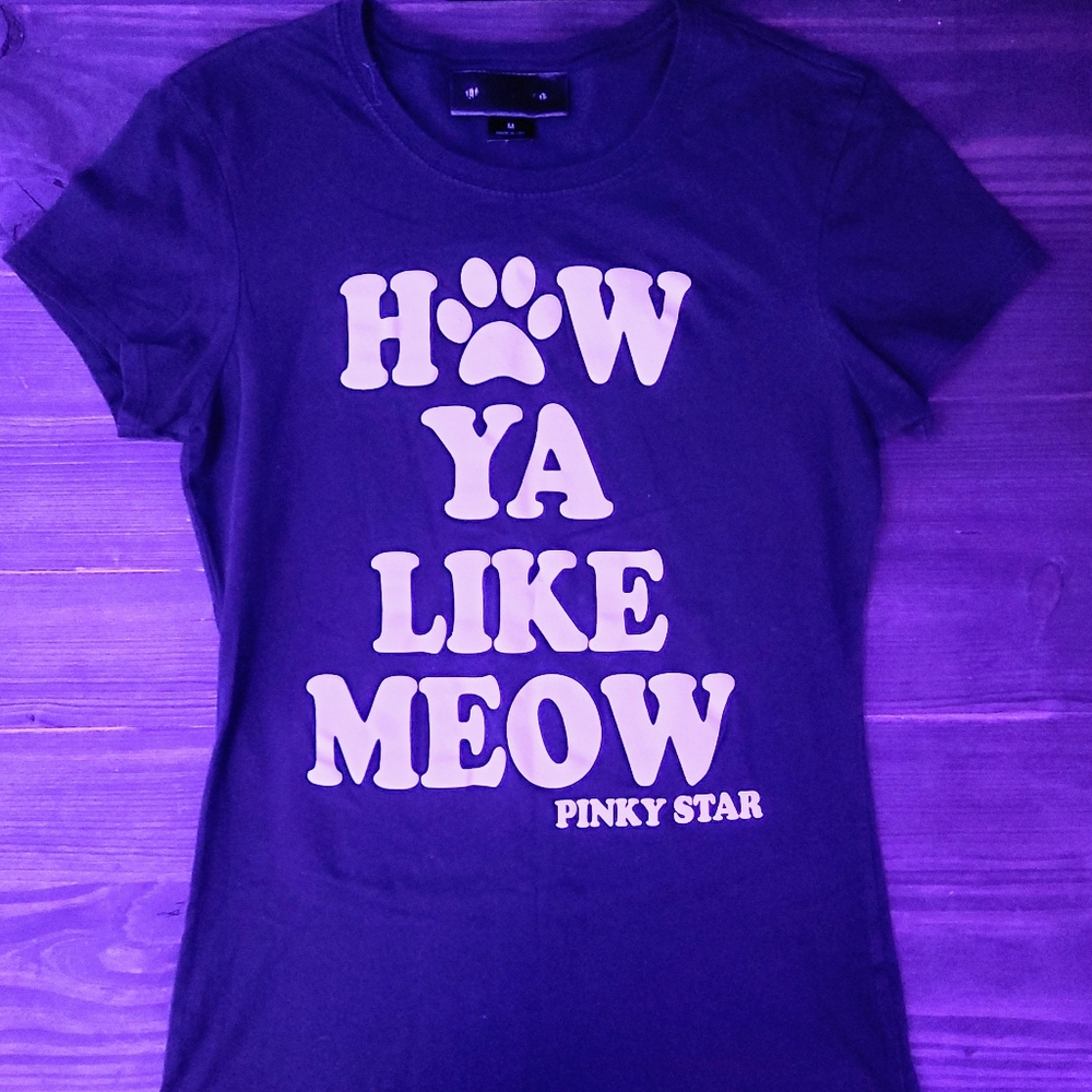 Pinky Star How Ya Like Meow T-Shirt Size M